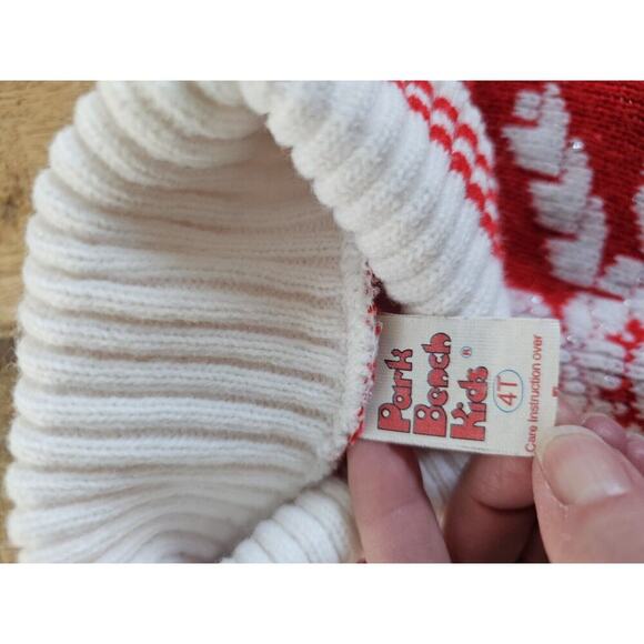 Park Bench Kids Vintage Snowflake Fairisle Sweater Youth Size 4T Made in USA - Picture 5 of 6